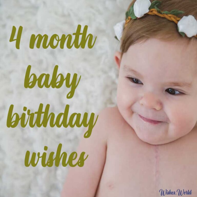 happy 4 months old baby wishes