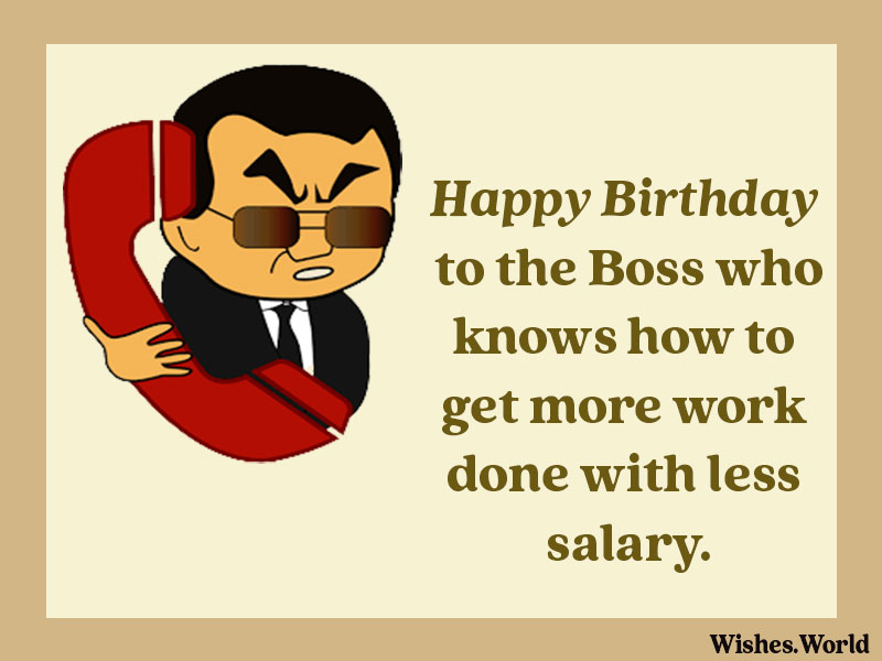 funny birthday wishes for boss