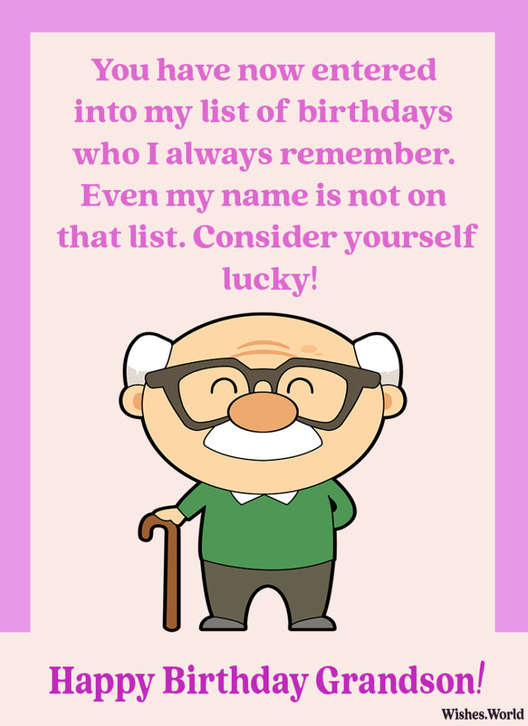 50+ Grandson Birthday Funny & Cute Wishes Wishes